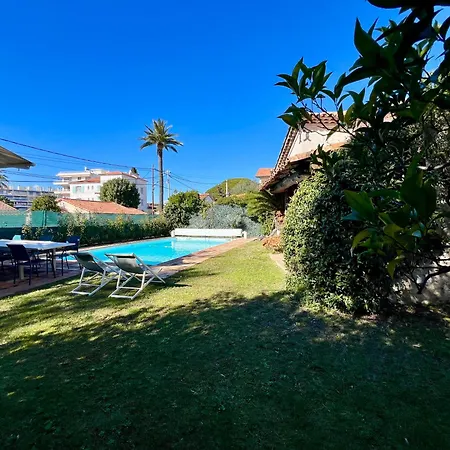 别墅 Avec Piscine Privee A Les Pins - 4 Minutes A Pieds Des Plages 胡安莱潘